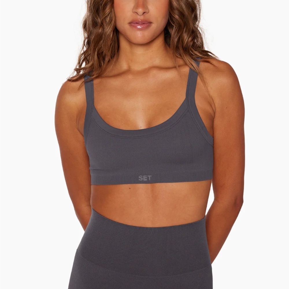 SET ACTIVE Sculptflex Low Back Cami Bra in Pebble